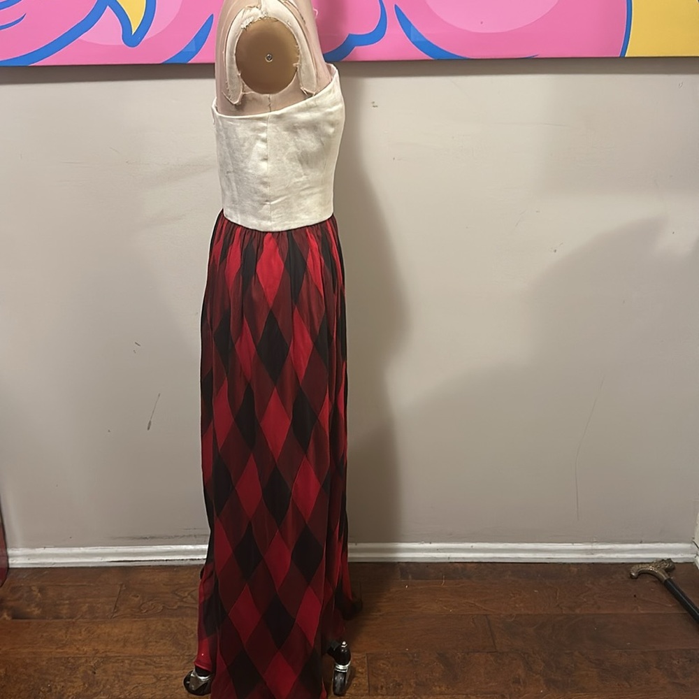 Bill Blass Harlequin Strapless Gown Long Dress - Picture 6 of 16